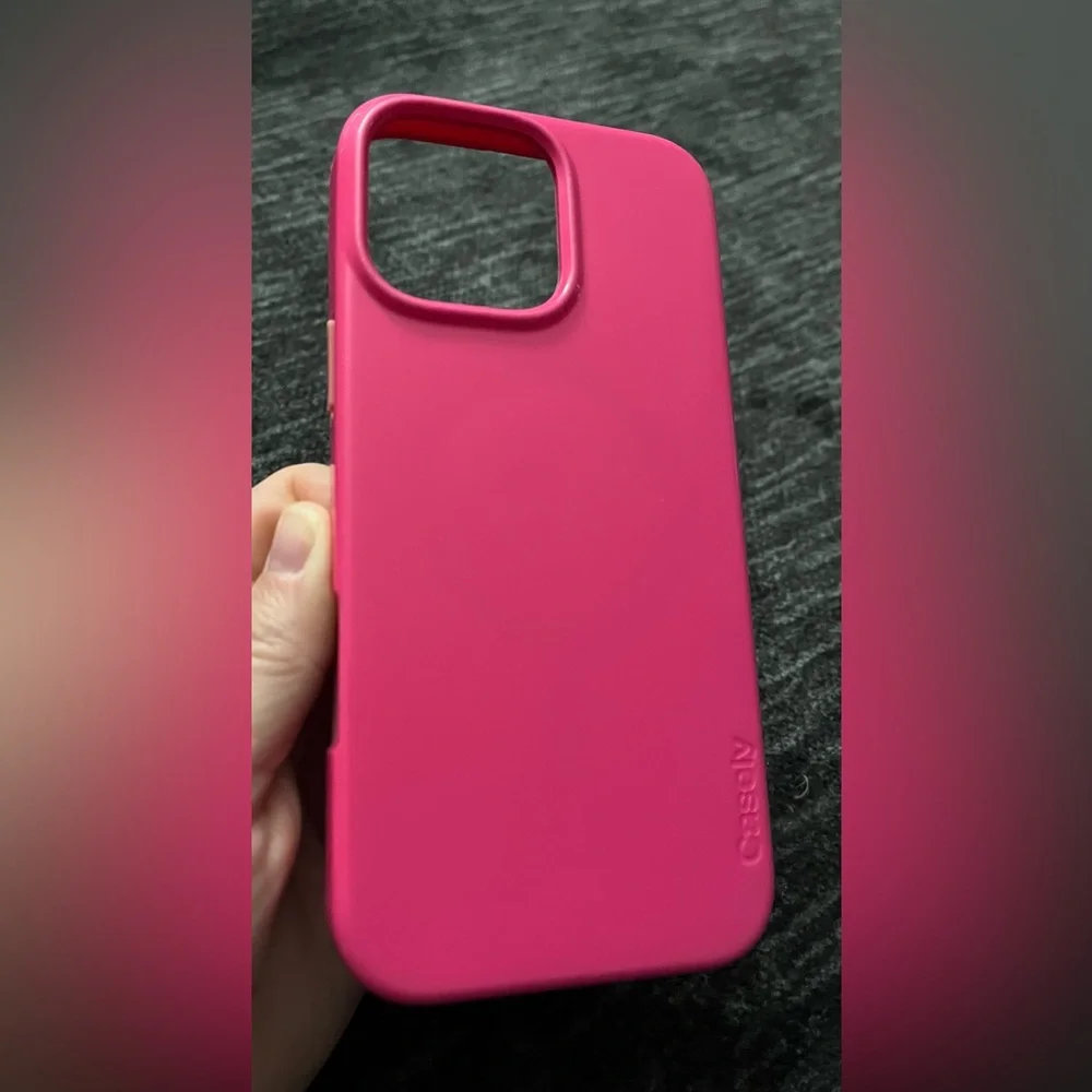 Casely Think Pink Solid Neon Pink Case, iPhone 16 Pro Max, GUC